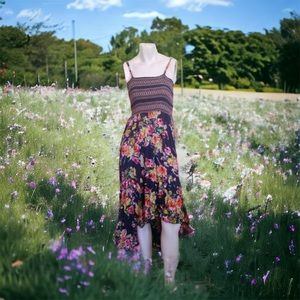 💙MAGIC Floral Summer Dress w/a Hi to Low Hem💙